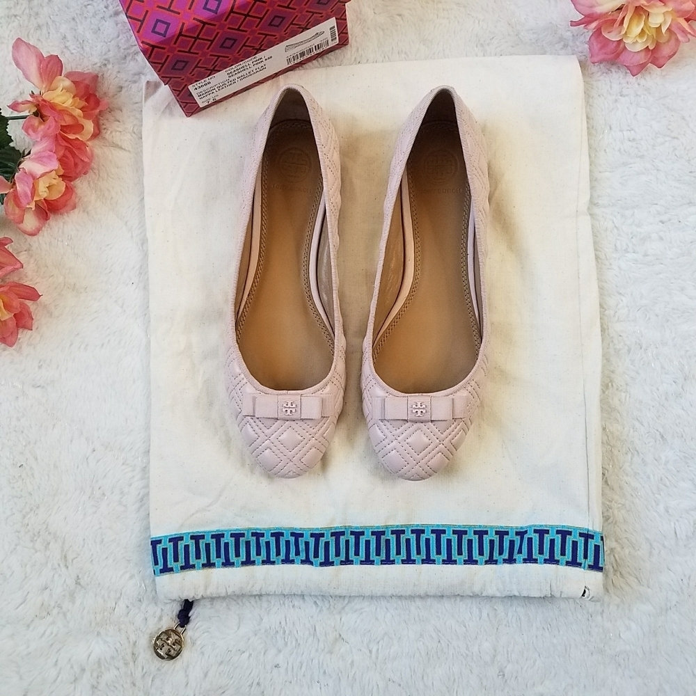 Tory Burch Marion Quilted Leather Ballet Flats